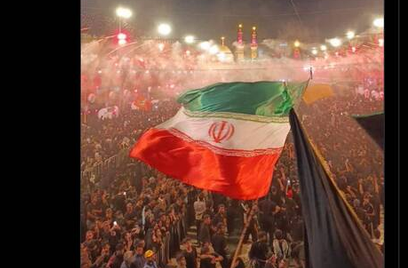 برافراشته‌شدن پرچم زیبای ایران در بین‌الحرمین