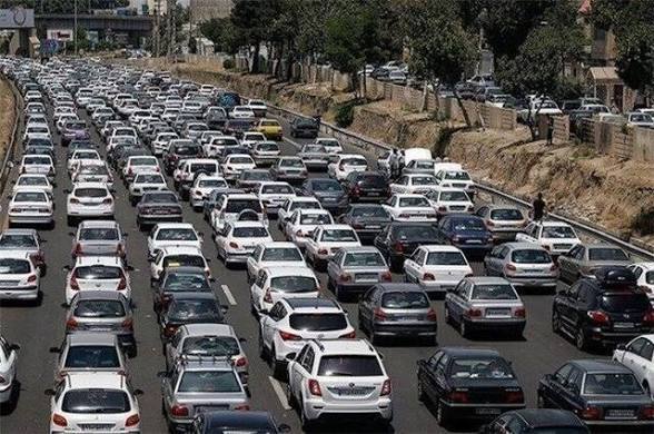 ترافیک سنگین در محورهای شمالی و شریان‌های منتهی به تهران