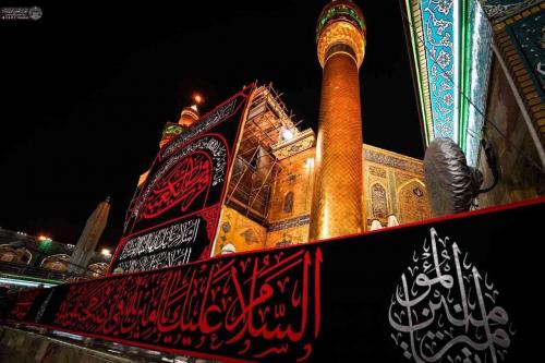 فیلم/ حرم امیرالمومنین در عزای بانویش سیاه‌پوش شد