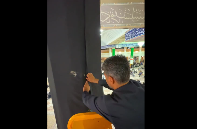  حرم کریمه اهل‌بیت سیاه‌پوش شد / فیلم