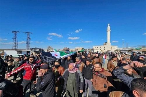  تظاهرات گسترده در الحسکه؛ حمله عناصر جولانی به معترضان