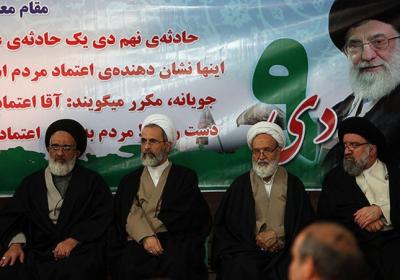 عکس/ تجمع حوزویان در گرامیداشت حماسه 9 دی 