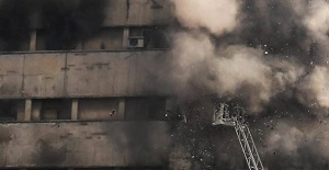 عکس/ تلخ ترین لحظه حادثه دلخراش پلاسکو 