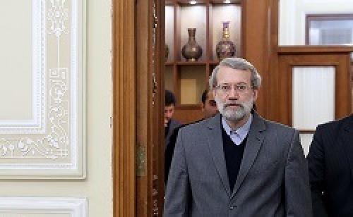 حضور رئیس مجلس در محل حادثه ساختمان پلاسکو 