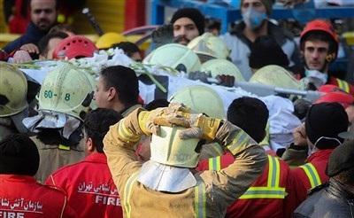 عکس/پیکر آتش نشانان در روز هفتم حادثه پلاسکو 