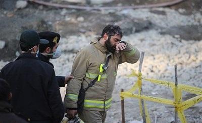 عکس/پیکر آتش نشانان در روز هفتم حادثه پلاسکو 