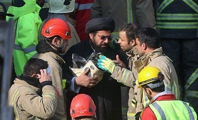 عکس/پیکر آتش نشانان در روز هفتم حادثه پلاسکو 