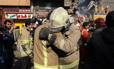 عکس/پیکر آتش نشانان در روز هفتم حادثه پلاسکو 