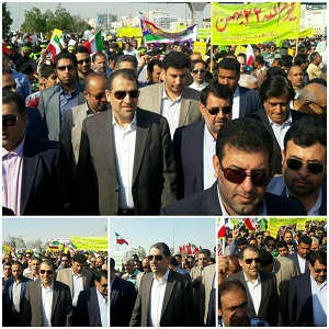 عکس/ وزیر بهداشت در راهپیمایی ۲۲ بهمن 