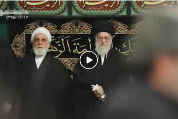 فیلم/لحظاتی از ذکر و تضرع رهبر انقلاب درمراسم دیشب