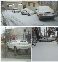 عکس/ بارش برف در فیروزکوه 