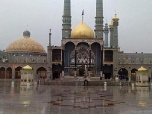 عکس/بارش رحمت الهی در حرم حضرت معصومه