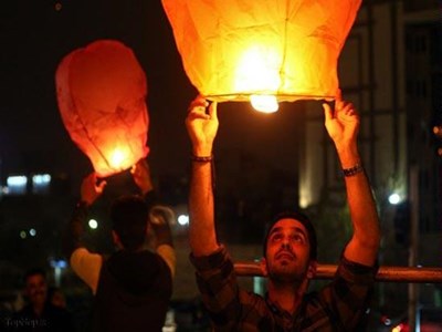 آتش‌زدن بالن‌های چینی و خطرات آن در چهارشنبه سوری