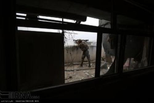 درگیری حشد الشعبی با داعش در غرب موصل