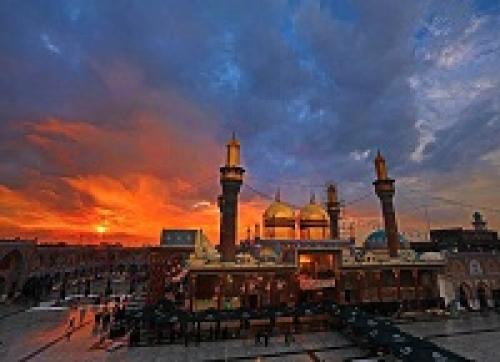 عکس/غروب زیبای خورشید در حرمین کاظمین