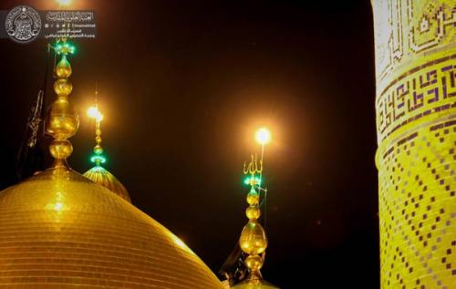 عکس/ پرچم گنبد حرم شریفین کاظمین تعویض شد