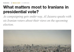 گزارش الجزیره از طیف متنوع اولویت‌های شهروندان 