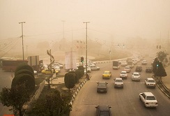 بیش از حد بودن غلظت ریزگردها در آبادان 