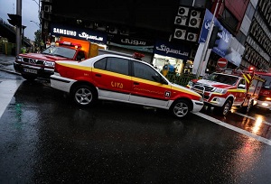 عکس/ رفع حریق در ساختمان علاالدین تهران