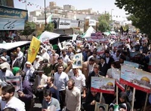 عکس/حضور رئیسی در راهپیمایی روز قدس