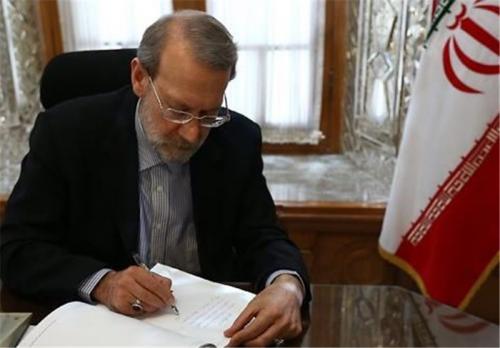 لاریجانی انتصاب آیت الله هاشمی شاهرودی را تبریک گفت 
