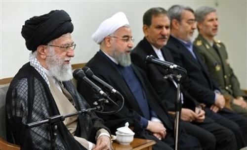 عکس/دیدار رئیس جمهور و اعضای هیئت دولت با مقام معظم رهبری 