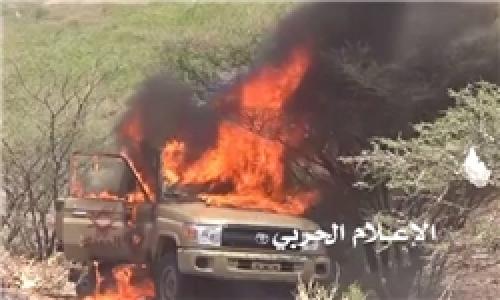 انهدام ۳ خودروی شبه‏‌نظامیان ائتلاف سعودی 