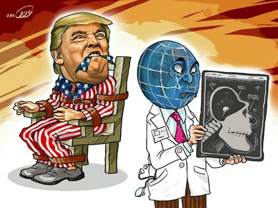 کارتون/ یک عکس مغزی از ترامپ لطفا!