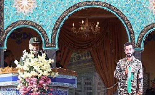عکس/سردار سلامی در تشییع شهید حججی