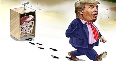 کاریکاتور/ ترامپ یک «احمق»  به تمام معناست! 