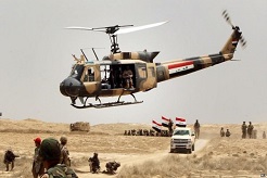 انهدام ۷ خودرو داعشی ها در حملات بالگردها