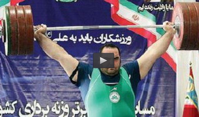  فیلم/ وزنه برداری بهداد سلیمی با یک دست!