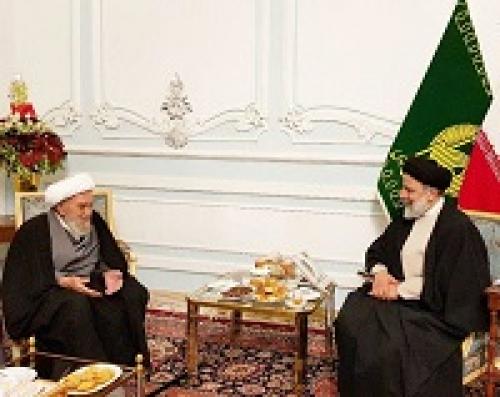  عکس/ دیدار آیت‌الله ناصری دولت‌آبادی با رئیسی