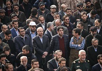  عکس/ حضور قالیباف در تشییع شهید خوش‌لفظ