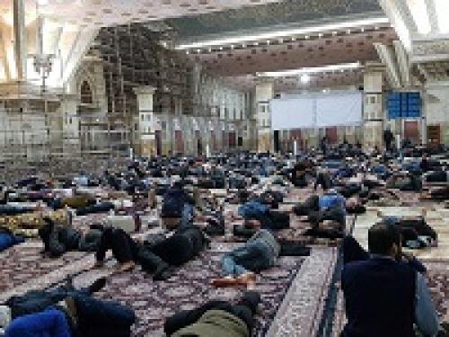  عکس/وضعیت اسکان مردم تهران در حرم امام خمینی