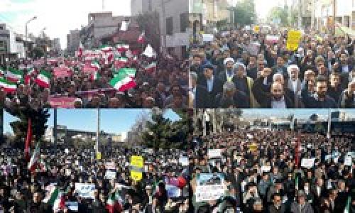 مردم تهران آشوب‌های اخیر و حامیان آن را محکوم کردند