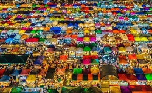 عکس/بازار شبانه تالاد نود رود فای در شهر بانکوک