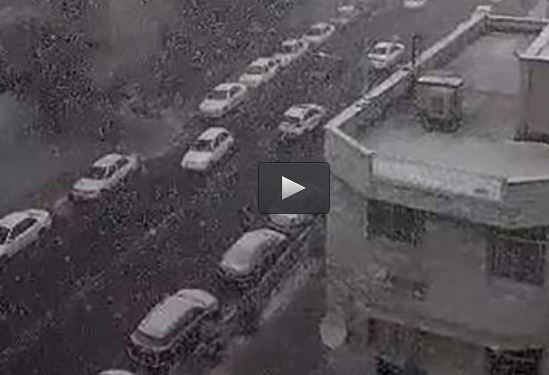  فیلم/ بارش برف در تهران