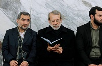  عکس/لاریجانی در مجلس ترحیم شهدای پاسداران
