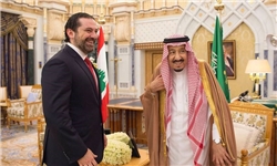 دیدار شاه عربستان سعودی و سعد الحریری در ریاض
