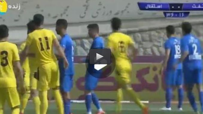  فیلم/گل اول نفت تهران به استقلال توسط محسن بنگر
