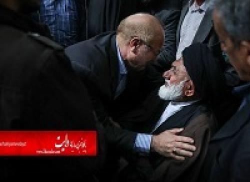  عکس/ حضور قالیباف در مراسم تشییع مرحوم طباطبایی