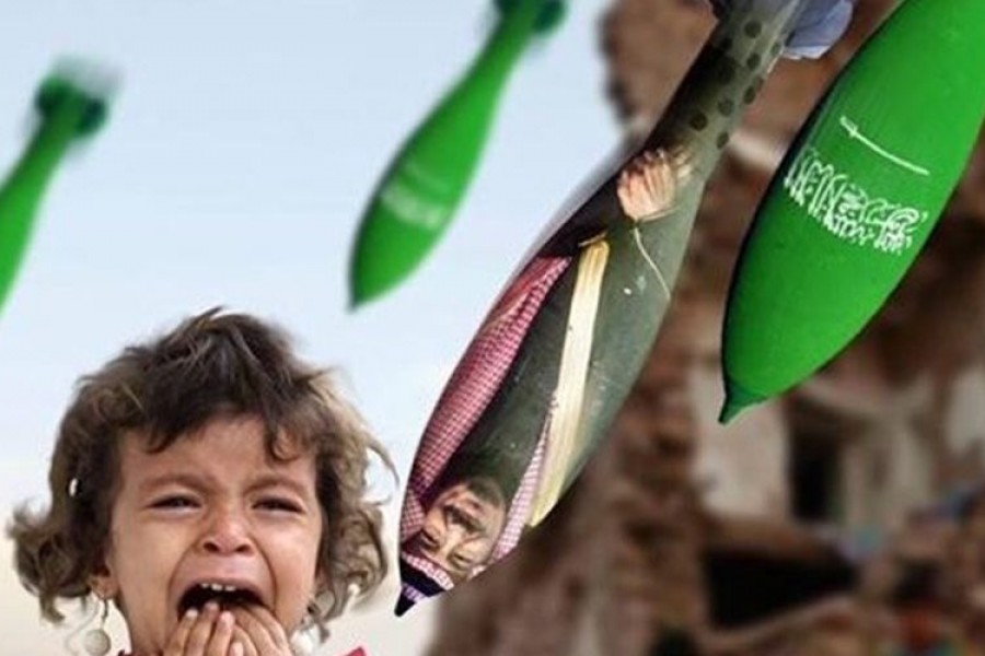 یمن ساعتی قبل مورد حمله بمب های غنی شده اتمی قرارگرفت+فیلم