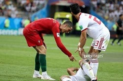 عکس/ توهین رونالدو به پورعلی‌گنجی در جام جهانی2018